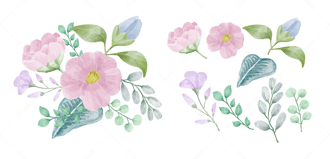 Desenhos Vetorial De Flores Vetor EPS