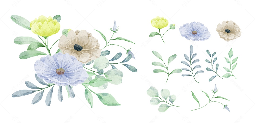 Desenhos Vetorial De Flores Vetor EPS
