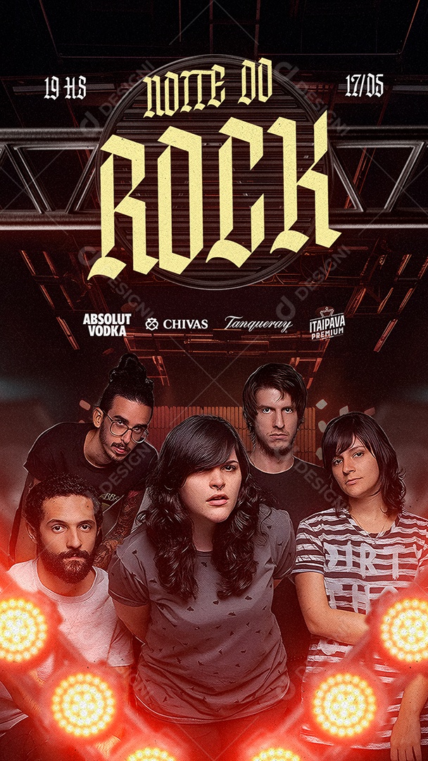Story Noite Do Rock Flyer Far from Alaska Social Media PSD Editável