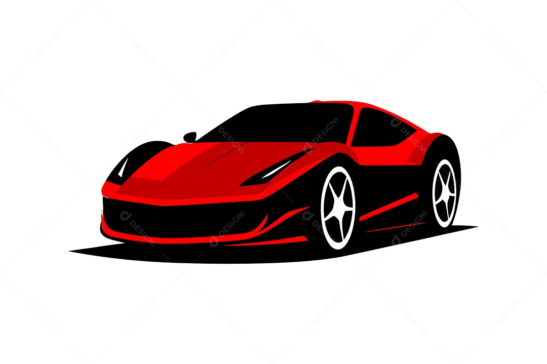 Red sports Car Logo Logotipo Empresarial AI + EPS Editável