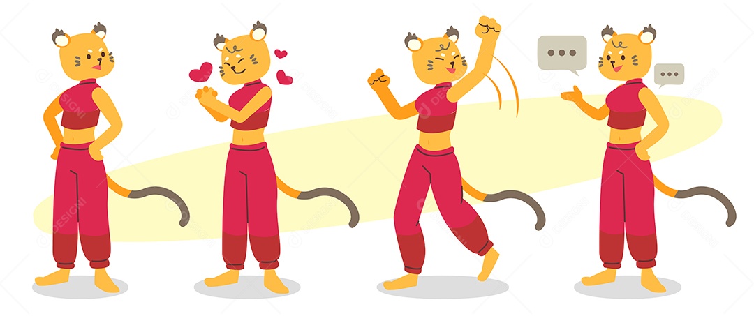 Desenho De Gato Ilustração Vetorial EPS