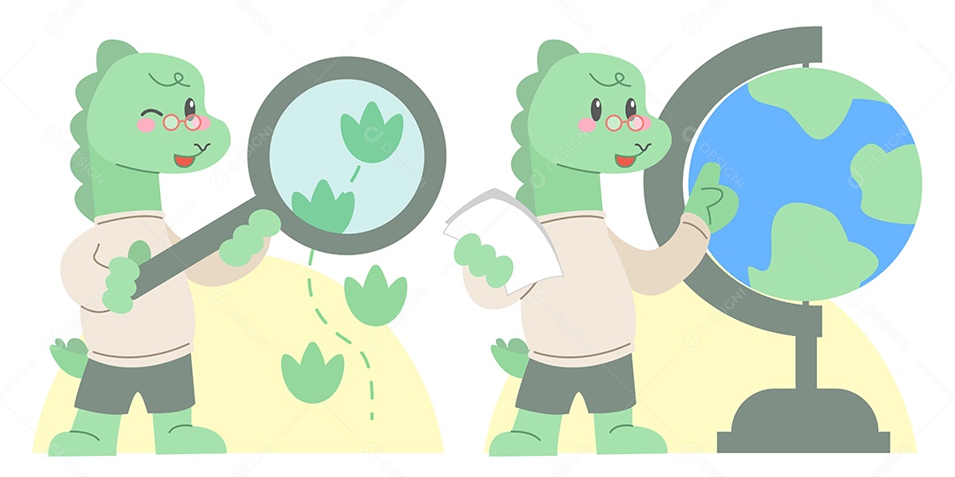 Desenho De Dinossauro Ilustração Vetorial EPS