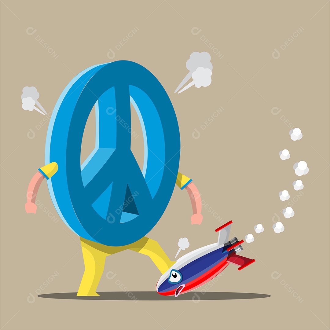 Desenho De Conflito Entre Países Ilustração Vetorial EPS