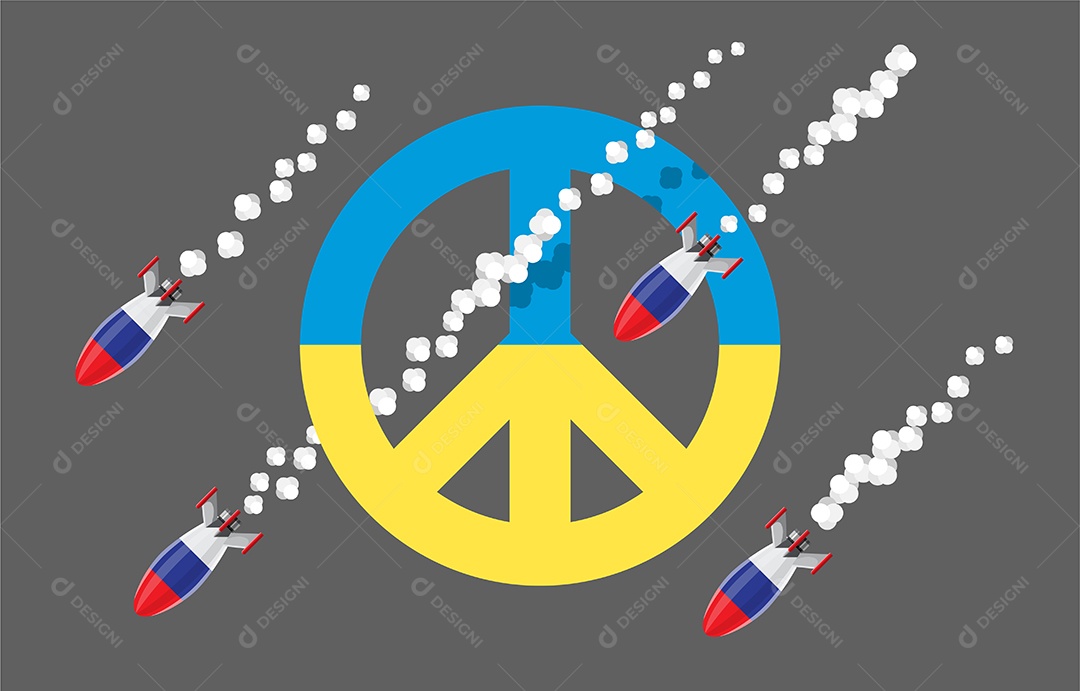 Desenho De Conflito Entre Países Ilustração Vetorial EPS