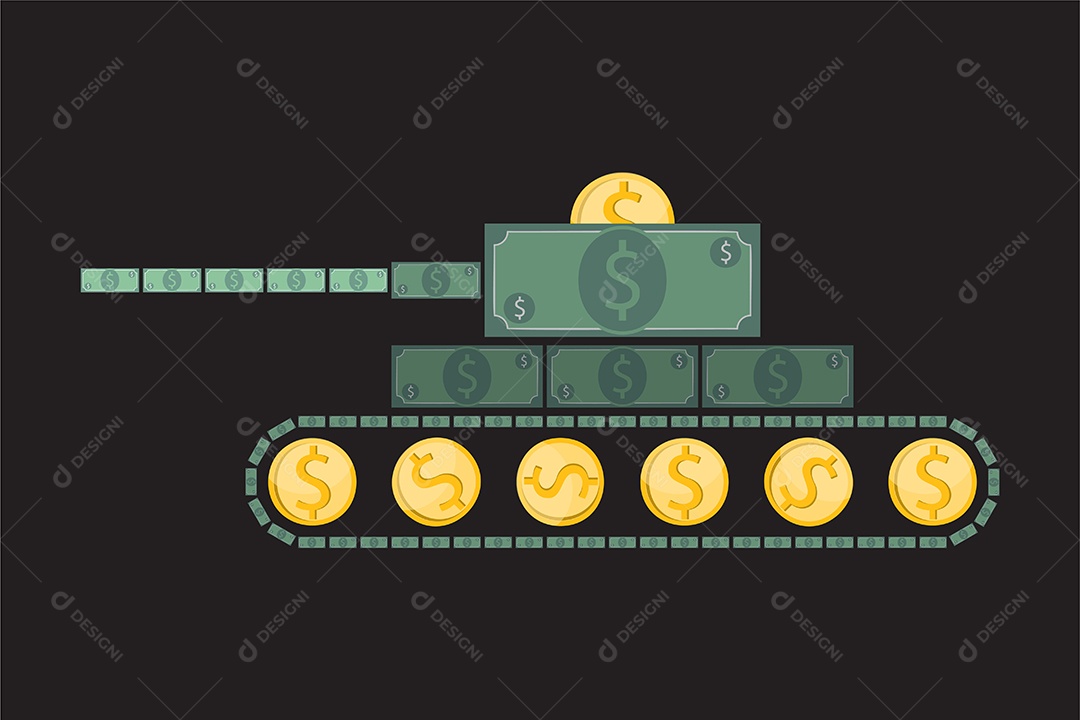 Desenho De Conflito Entre Países Ilustração Vetorial EPS