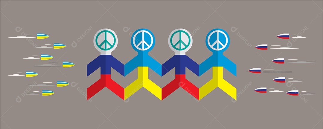 Desenho De Crise Entre Países Ilustração Vetorial EPS