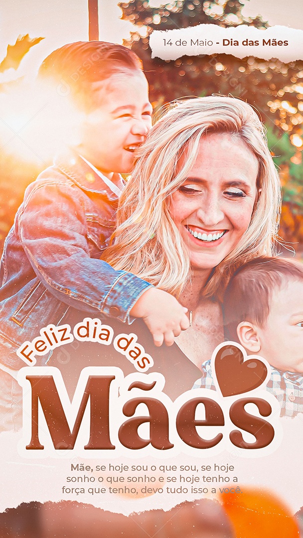 Story Feliz Dia Das Mães 14 de Maio Social Media PSD Editável