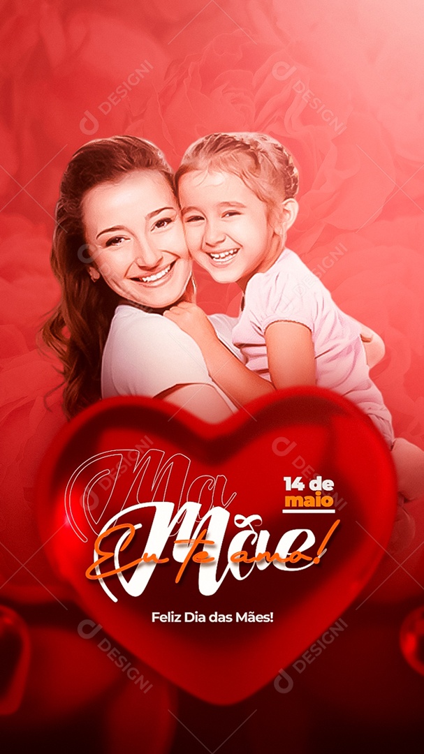 Story Feliz Dia Das Mães 14 de Maio Social Media PSD Editável