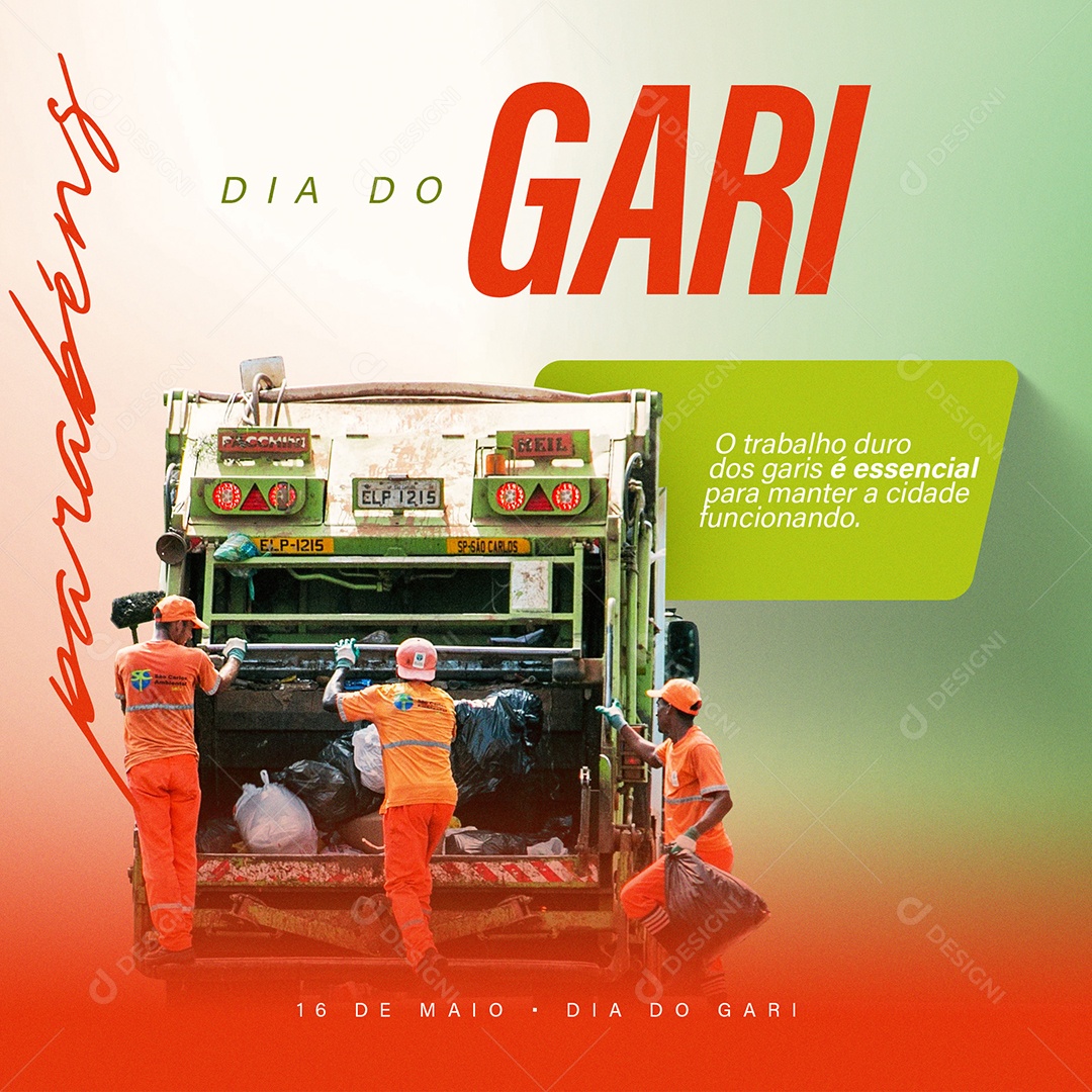 Dia do Gari o Trabalho Duro Dos Garis é Essencial Para Manter a Cidade Funcionando Social Media PSD Editável