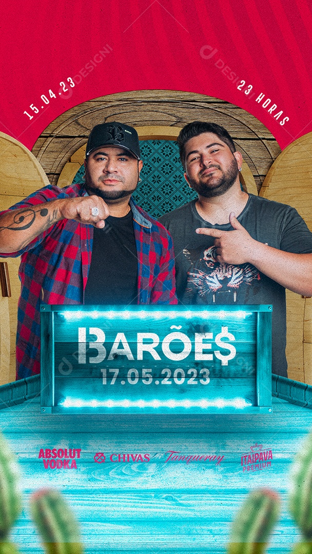 Story Os Barões Da Pisadinha Flyer De São João Social Media PSD Editável