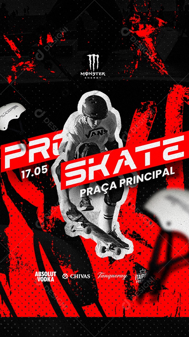 Story Flyer Pro Skate Praça Principal Social Media PSD Editável