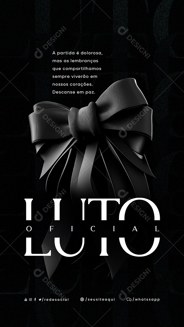 Story A Partida é Dolorosa Luto Social Media PSD Editável