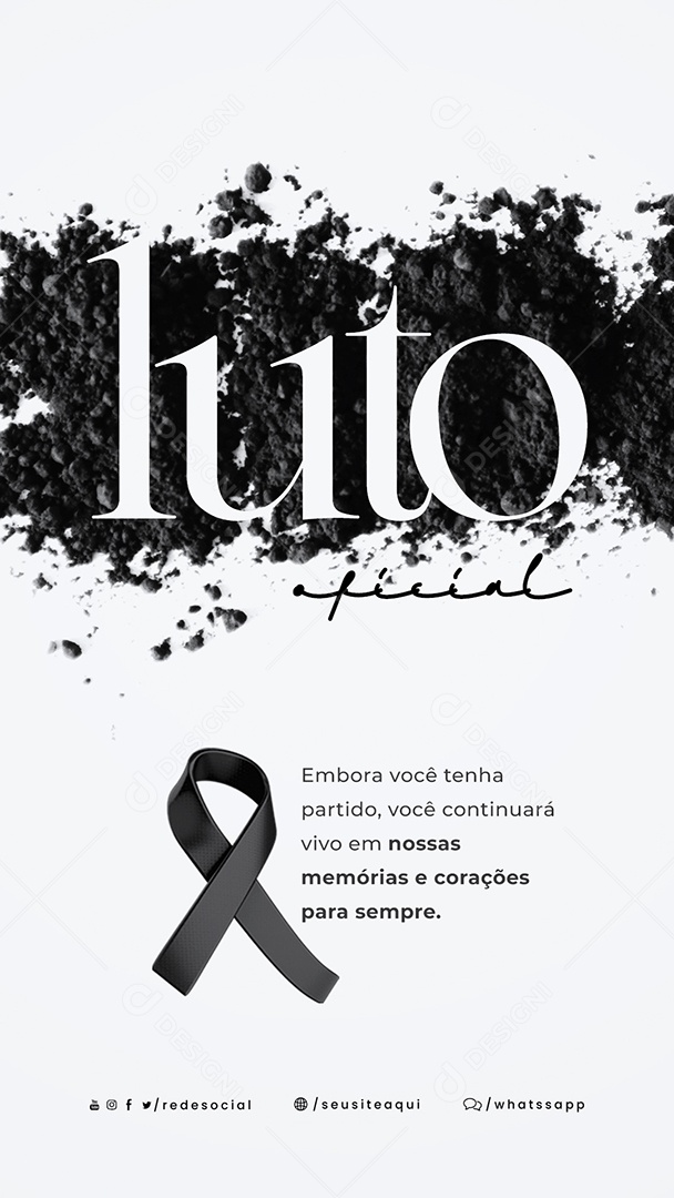 Story Embora Você Tenha Partido Luto Social Media PSD Editável