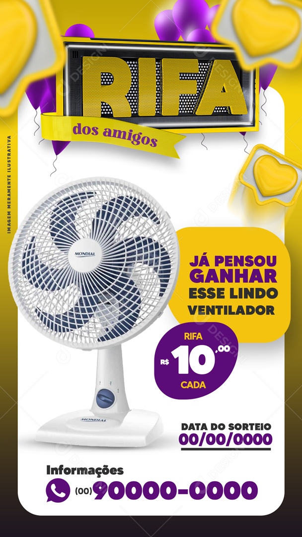 Social Media Story Rifa Dos Amigos PSD Editavel