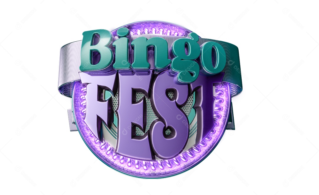 Selo 3D Bingo Fest PSD Editável