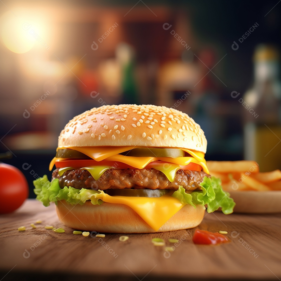 Hamburguer gourmet delicioso