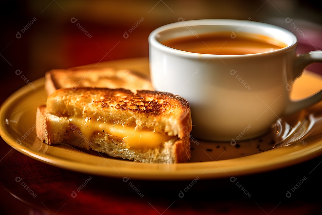 Prato Com Misto Quente Sobre A Mesa