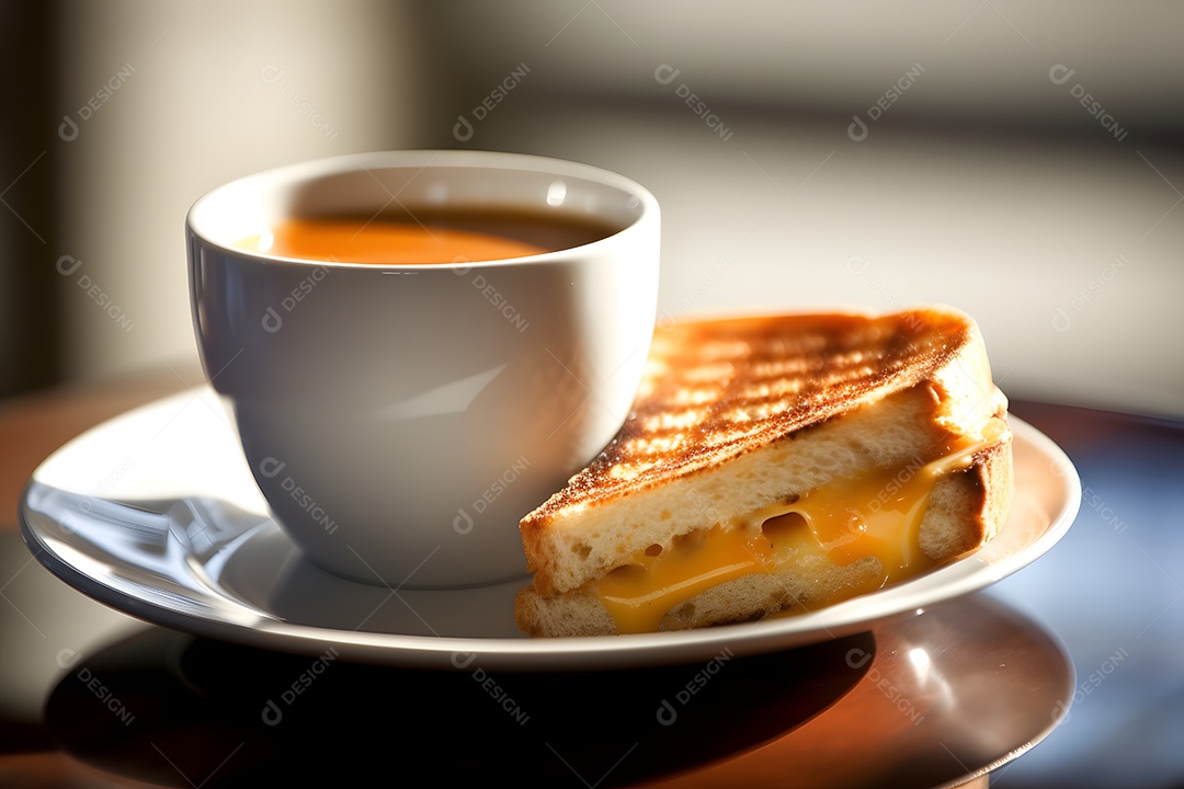 Prato Com Misto Quente Sobre A Mesa