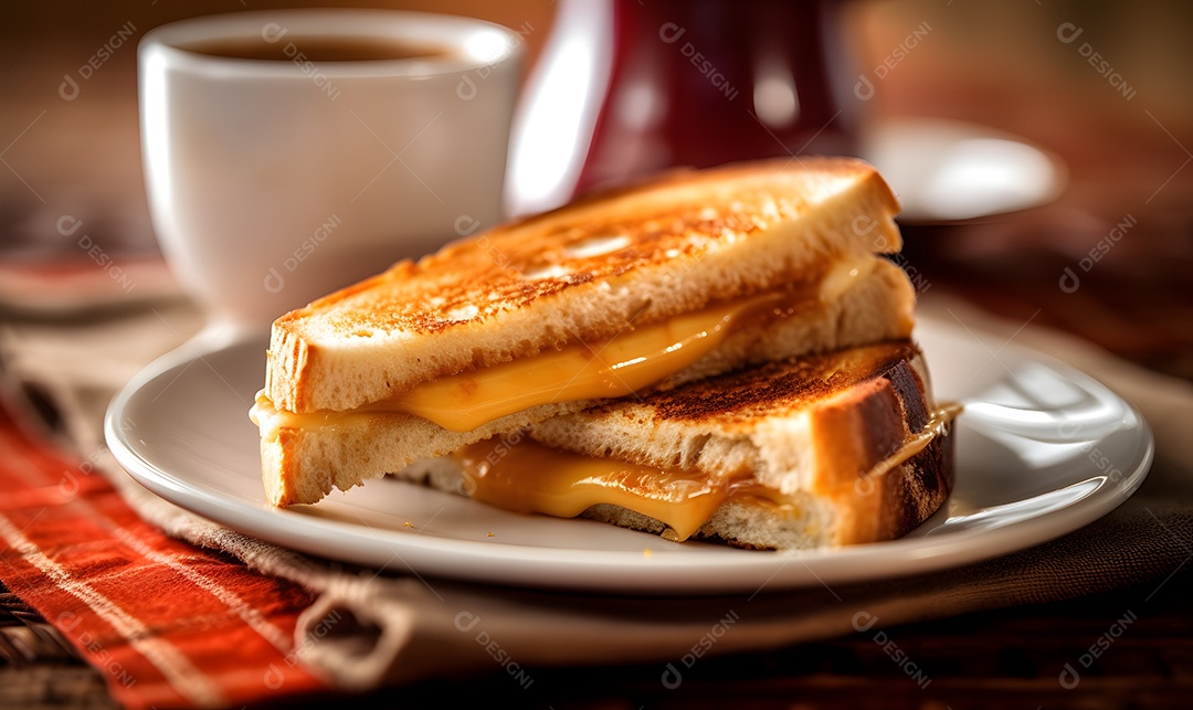 Prato Com Misto Quente Sobre A Mesa