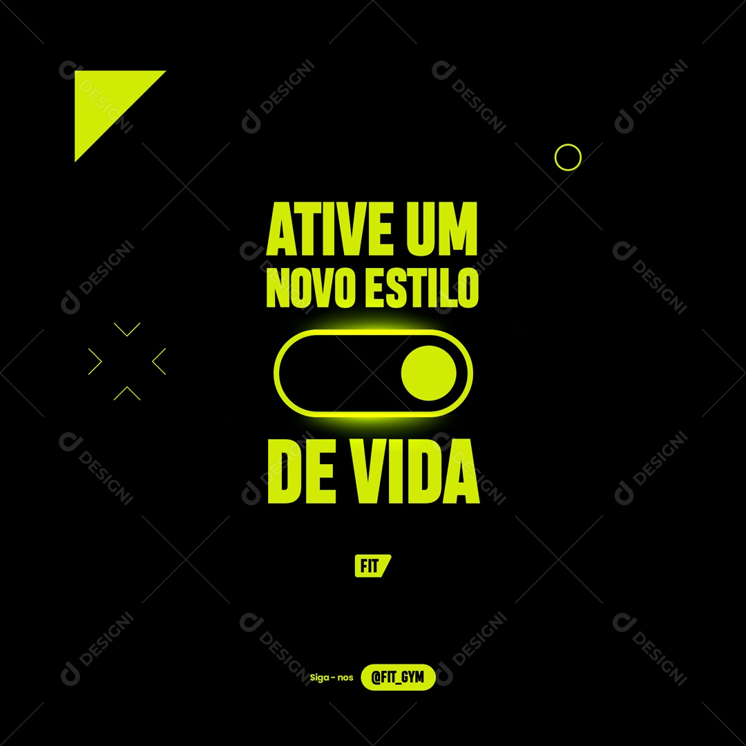 Social Media Ative Um Novo Estilo De Vida Academia PSD Editavel