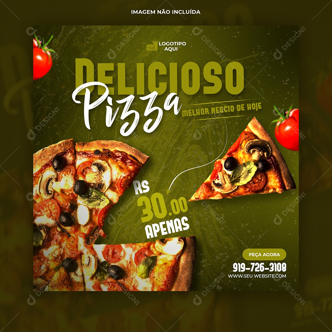 Social Media Delicioso Pizza PSD Editavel