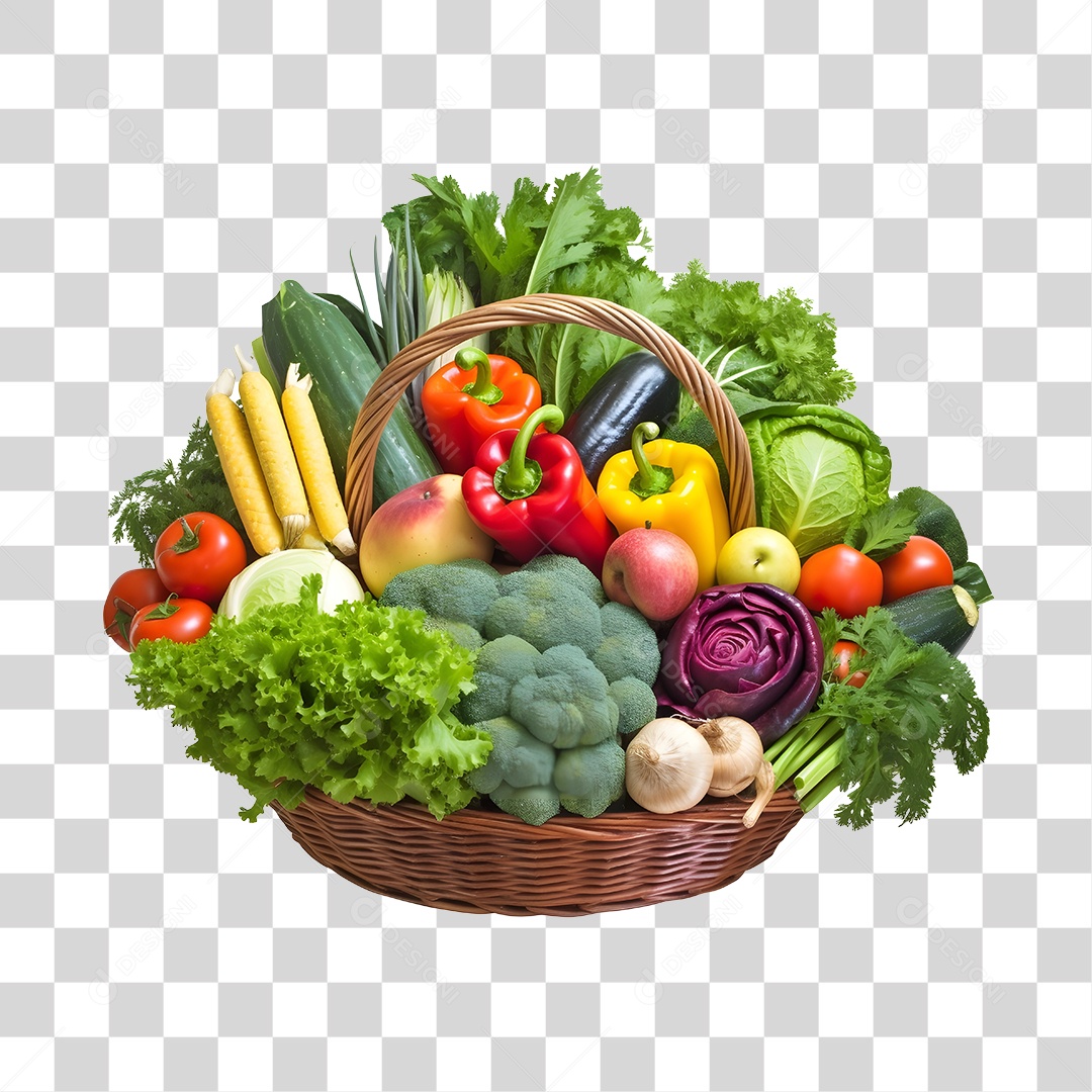 Hortifrúti Cesta De Legumes Verduras PNG Transparente