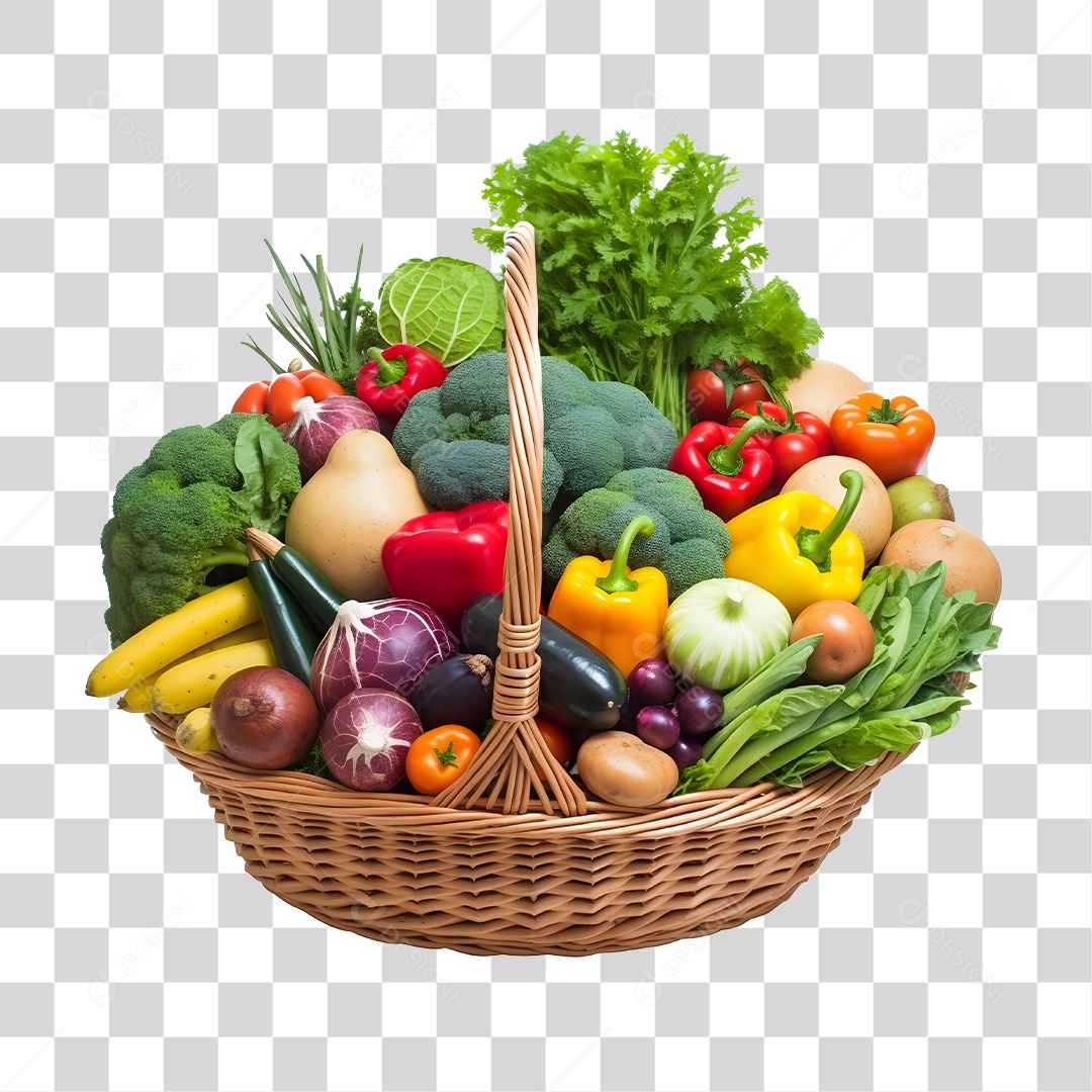 Hortifrúti Cesta De Legumes Verduras PNG Transparente