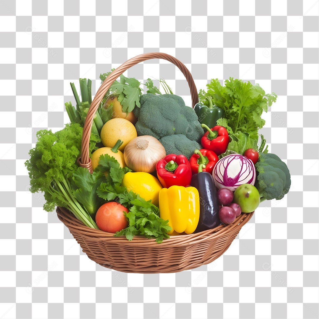 Hortifrúti Cesta De Legumes Verduras PNG Transparente