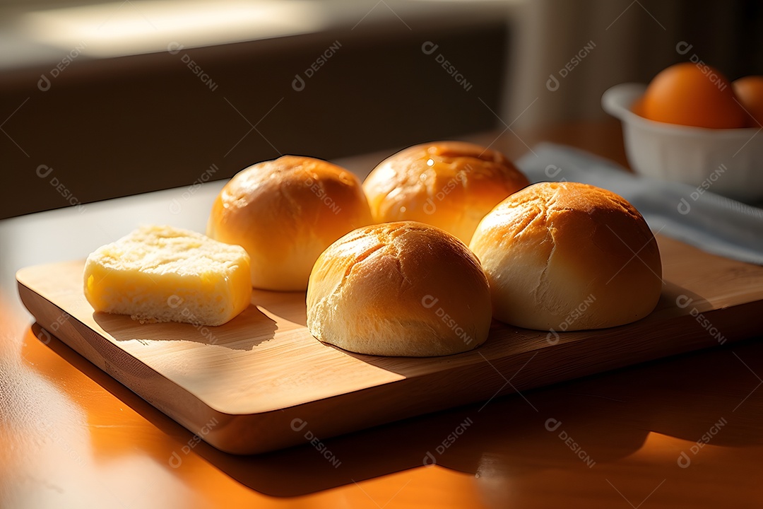 Pão De Queijo Sobre A Mesa
