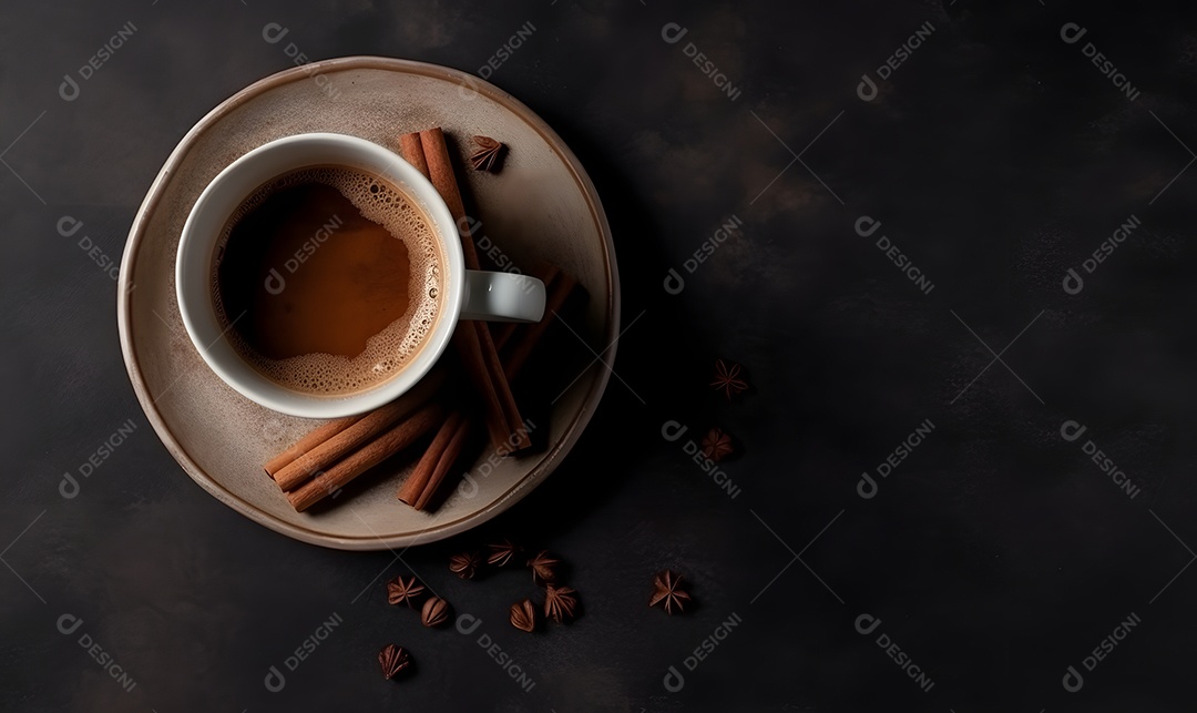 Xícara de café sobre fundo isolado