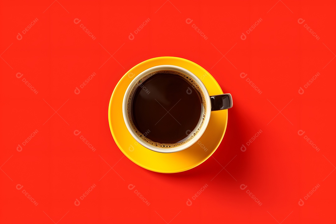 Xícara de café sobre fundo isolado