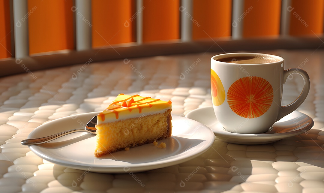 Bolo de milho sobre prato sobre uma mesa de madeira café da manhã