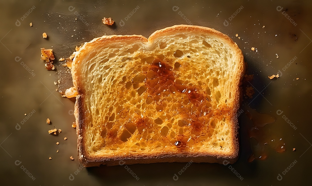 Pão de forma sobre uma mesa de madeira