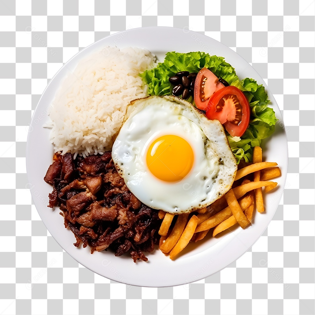 Food Plate With Rice Beef And Salad Transparent PNG