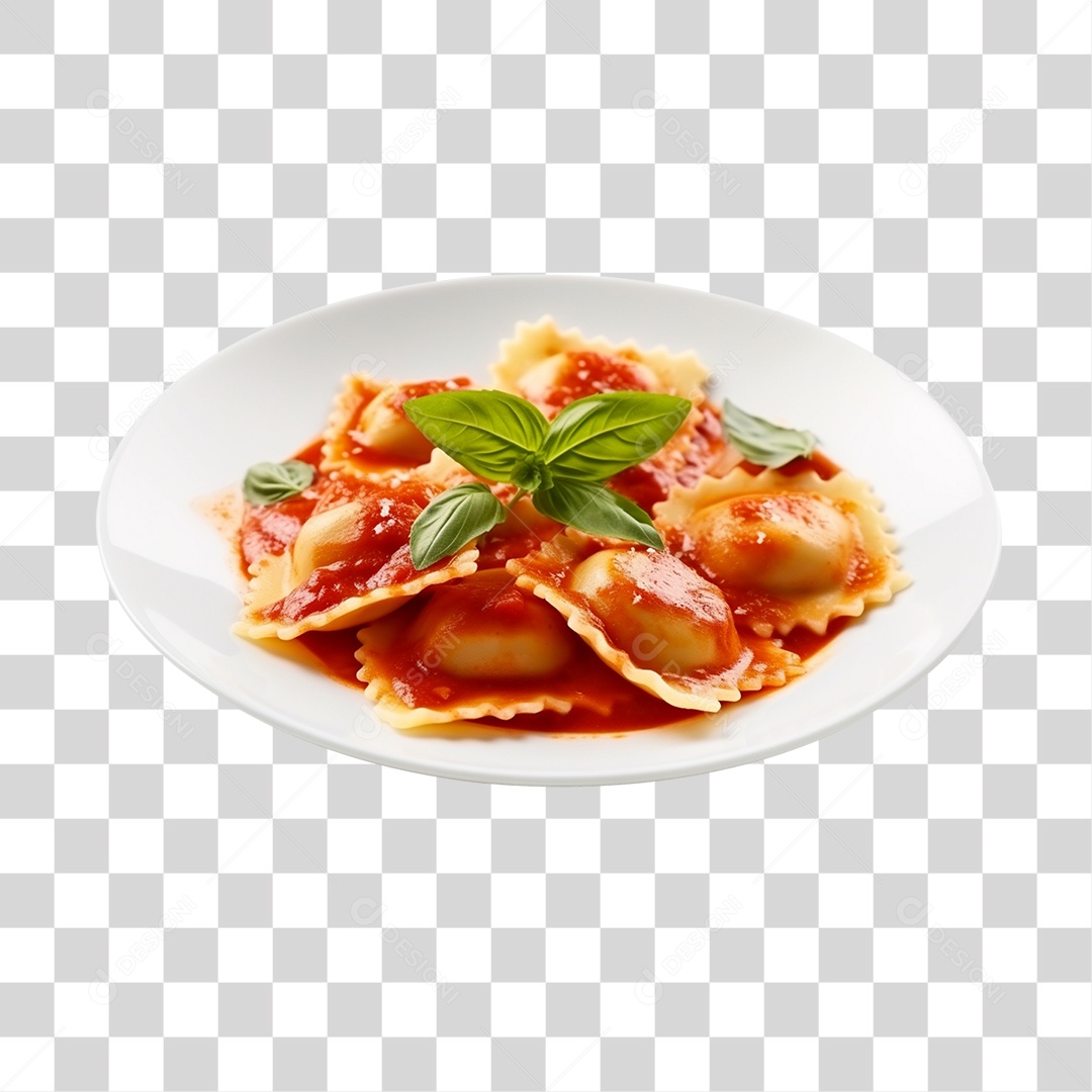 Prato De Comida Ravioli PNG Transparente