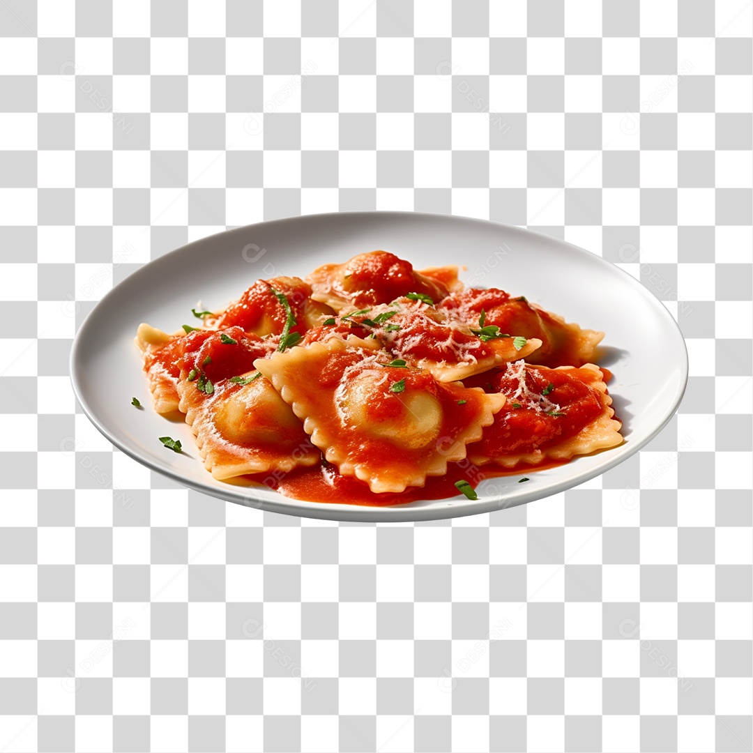 Prato de Comida Ravioli  PNG Transparente