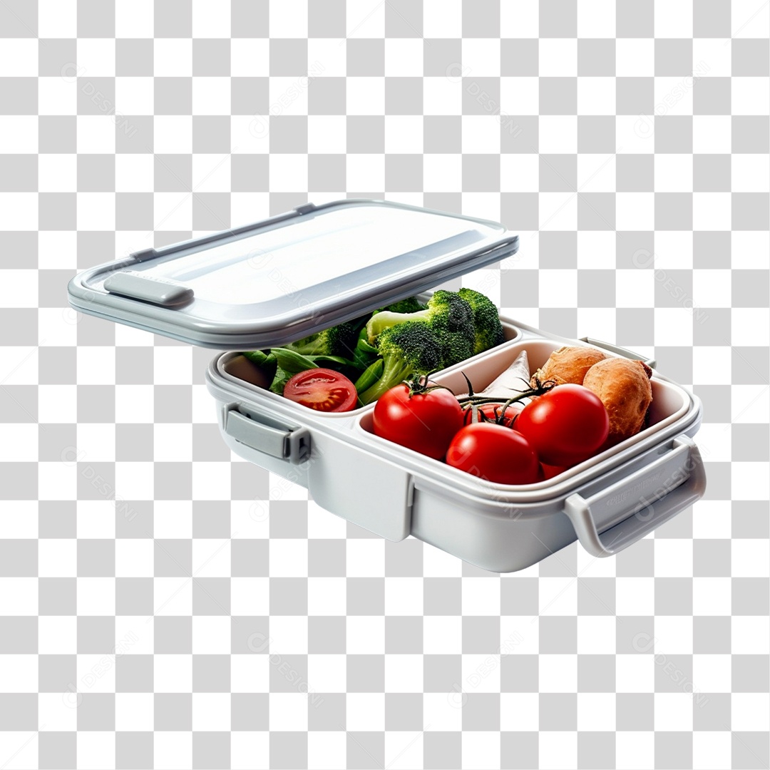 Marmita De Comida Com Salada PNG Transparente