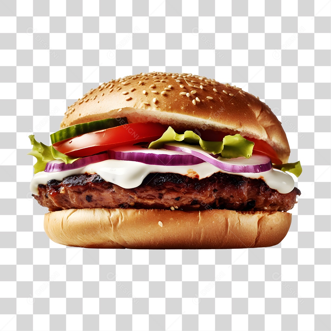 Delicioso Hamburguer PNG Transparente