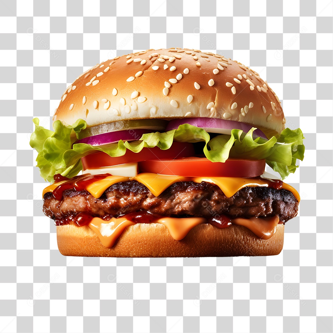 Delicioso Hamburguer PNG Transparente