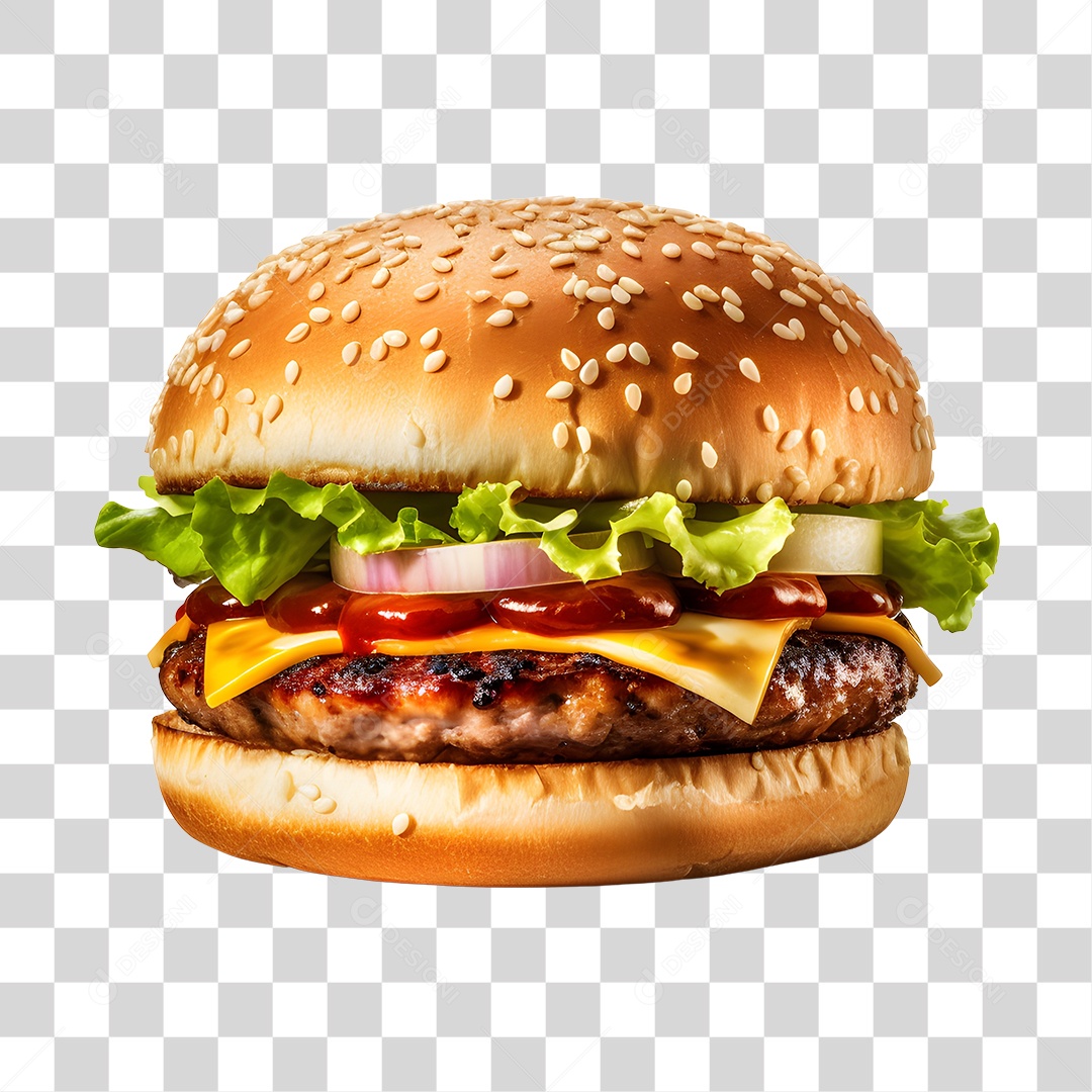 Delicioso Hamburguer PNG Transparente