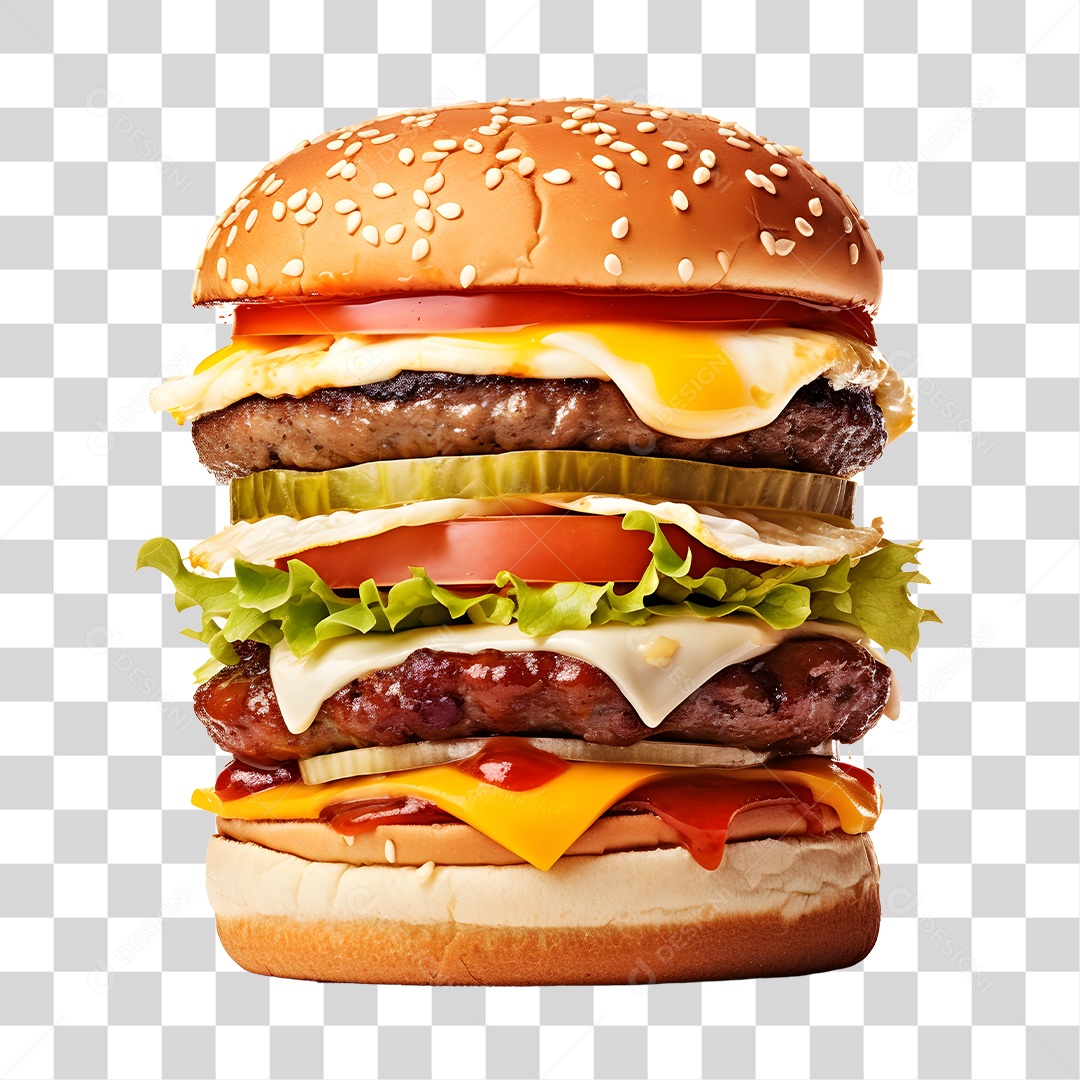 Delicioso Hamburguer PNG Transparente
