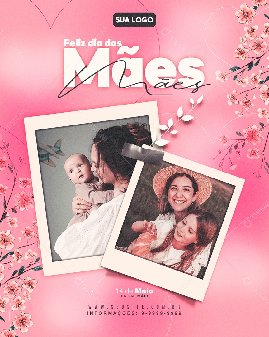 Feliz Dia Das Mães 14 De Maio Social Media PSD Editável