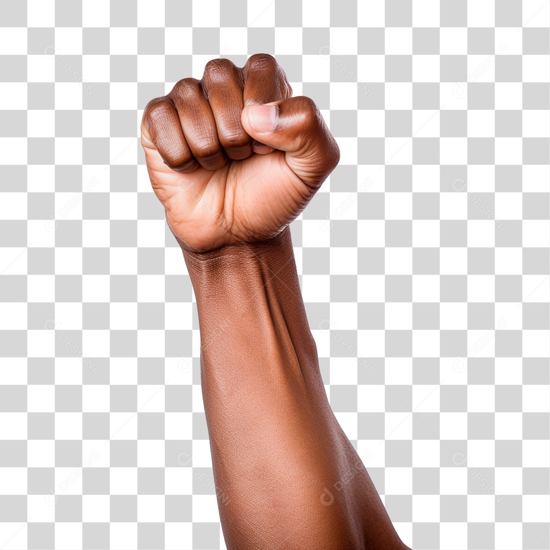 Mão Negra Fechada Dia da Abolição da Escravatura PNG Transparente