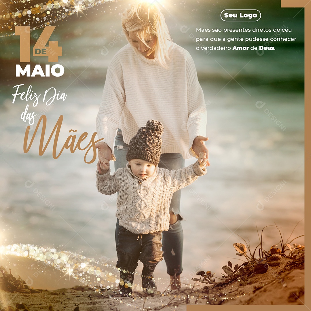 Social Media 14 De Maio Feliz Dia Das Mães Verdadeiro Amor PSD Editavel