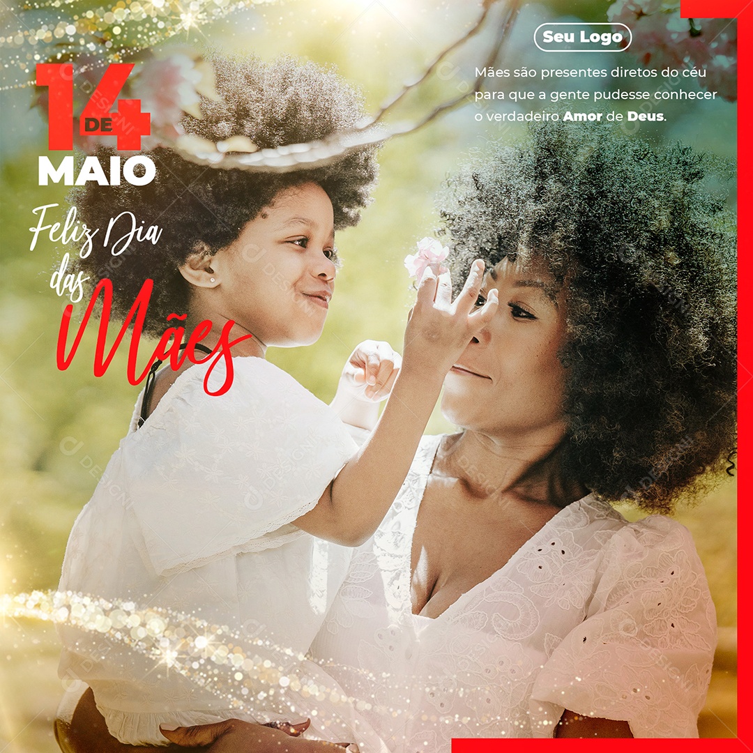14 De Maio Feliz Dia Das Mães Amor De Deus Social Media PSD Editavel