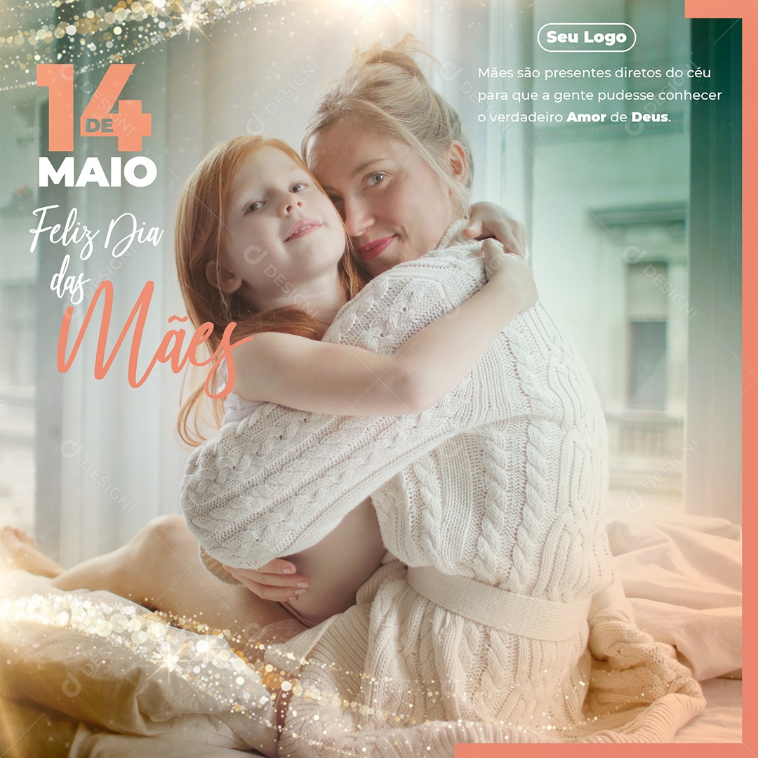 Social Media Feliz Dia Das Mães Presentes Diretos Dos Céus PSD Editavel