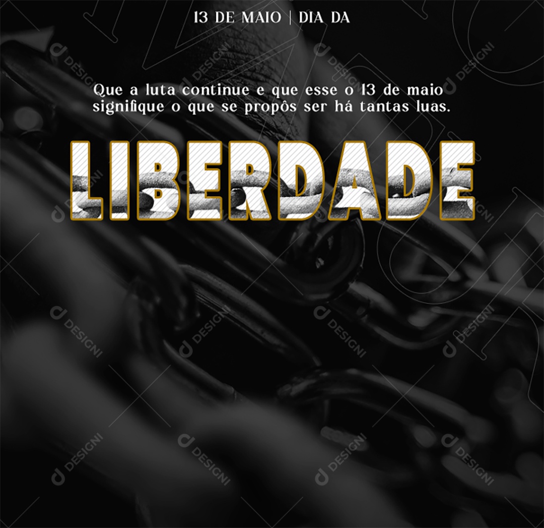 Dia da Abolição da Escravatura 13 De Maio Social Media PSD Editável