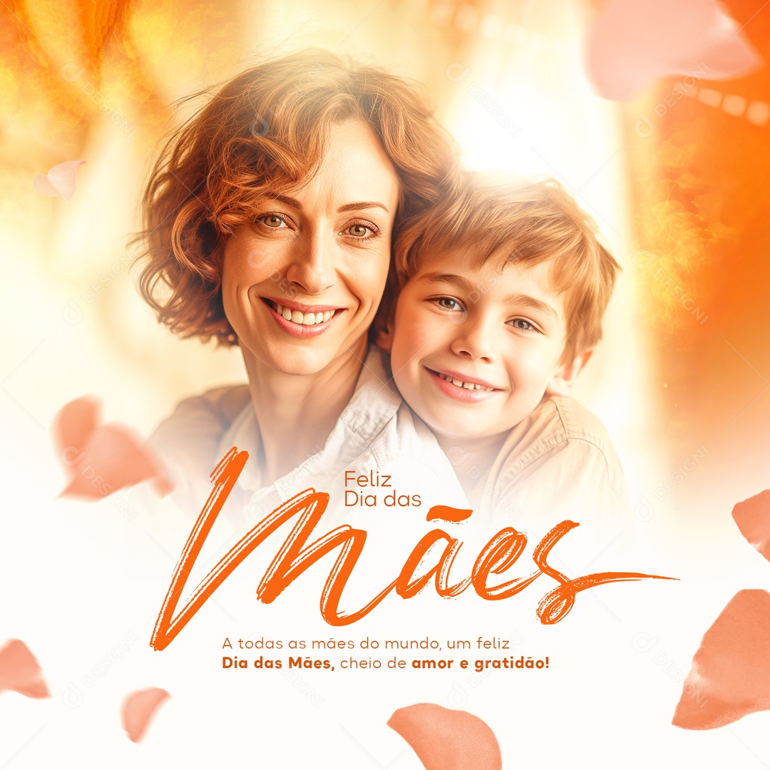Social Media Feliz Dia Das Mães Amor E Gratidão PSD Editavel