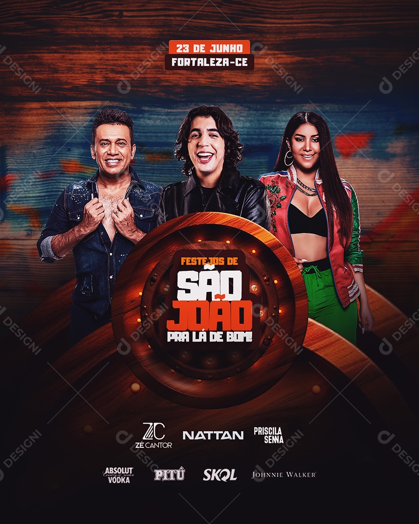 Flyer São João Pra Lá de Bom! Social Media PSD Editável