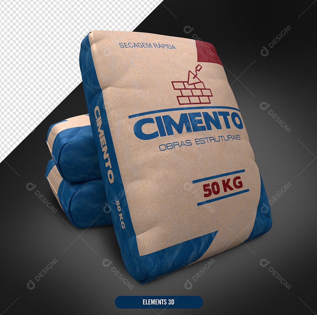 Sacos De Cimento Elemento 3D De Materiais De Construção PSD